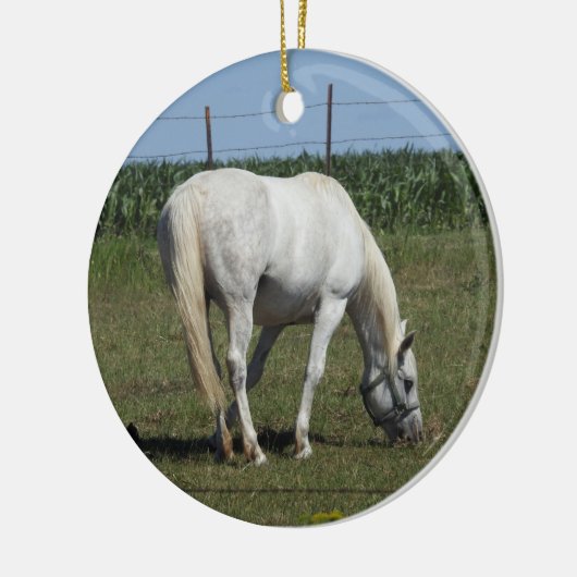  witte kerst keramisch ornament (Links)