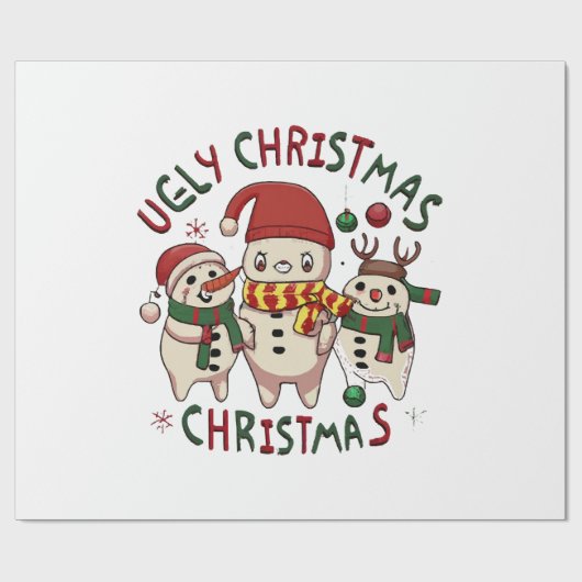 witte kerst ;LELIJKE KERST Cadeaupapier (Vlak)