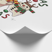 witte kerst ;LELIJKE KERST Cadeaupapier (Hoek)