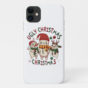 witte kerst ;LELIJKE KERST Case-Mate iPhone Case