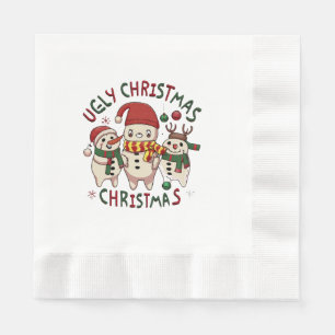 witte kerst ;LELIJKE KERST Servet