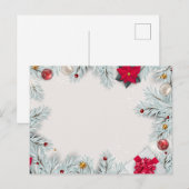 Witte Kerst Lijst achtergrond Feestdagenkaart (Voorkant / Achterkant)