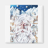 WITTE KERST MAGNEET (Voorkant)