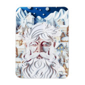 WITTE KERST MAGNEET (Verticaal)
