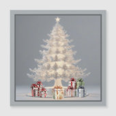 Witte Kerst Magnetische Kaart (Voorkant)