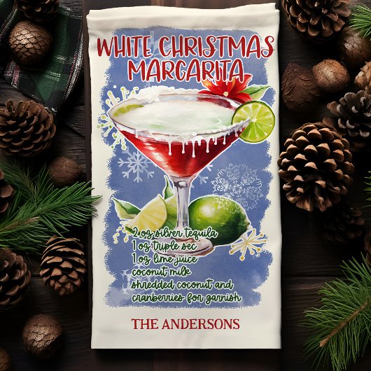 Witte Kerst Margarita Vakantie Cocktail Recept Theedoek
