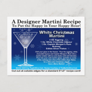 Witte Kerst Martini Recept Briefkaart