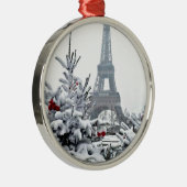 witte kerst metalen ornament (Rechts)