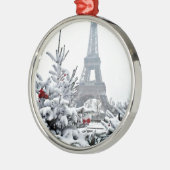 witte kerst metalen ornament (Links)