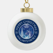 Witte Kerst Midnight-Blue Ornamenten (Voorkant)