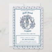 Witte Kerst Notenkraker Krans Bruids Brunch Kaart (Voorkant)