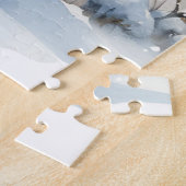 Witte Kerst Paard en Kardinaal Landbouw Legpuzzel (Zijkant)