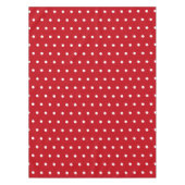 Witte kerst polka stippen rood tafelkleed (Voorkant)
