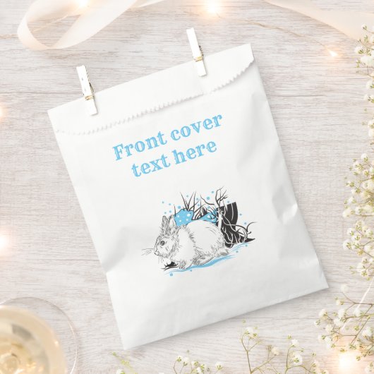 witte kerst Rabbit Hare Bedankzakje (Geknipt)