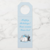 witte kerst Rabbit Hare Flessenhanger (Voorkant)