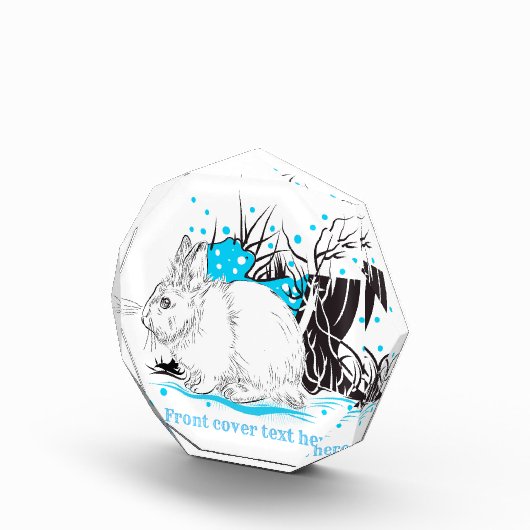 witte kerst Rabbit Hare Fotoblokken (Rechts)