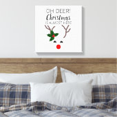 Witte Kerst Rode neus rendier Grappig citaat Canvas Afdruk (Insitu (Slaapkamer))