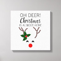 Witte Kerst Rode neus rendier Grappig citaat