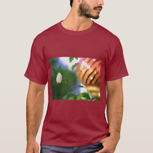 Witte Kerst Roos T-shirt (Voorkant)