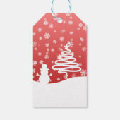 Witte Kerst Rudolph de Rood Neus Rendier Cadeaulabel (Achterkant)