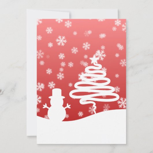 Witte Kerst Rudolph de Rood Neus Rendier Kaart (Achterkant)