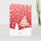 Witte Kerst Rudolph de Rood Neus Rendier Kaart (Achterkant)