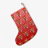Witte Kerst Rudolph de Rood Neus Rendier Kleine Kerstsok (Achterkant (Hangend))