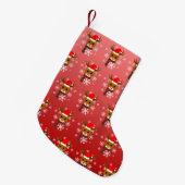 Witte Kerst Rudolph de Rood Neus Rendier Kleine Kerstsok (Voorkant (Hangend))