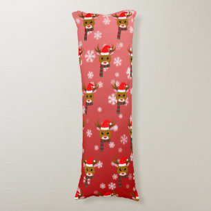 Witte Kerst Rudolph de Rood Neus Rendier Lichaamskussen