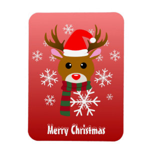 Witte Kerst Rudolph de Rood Neus Rendier Magneet