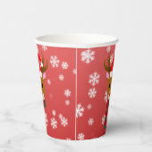 Witte Kerst Rudolph de Rood Neus Rendier Papieren Bekers (Rechts)