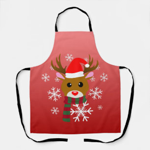 Witte Kerst Rudolph de Rood Neus Rendier Schort