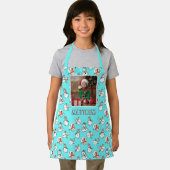 Witte Kerst Sneeuwman Kinder Foto Aqua Schort (Insitu)