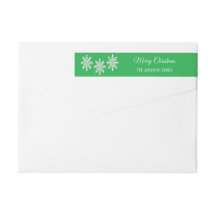 Witte kerst sneeuwvlokken Vrolijk kerstgroen