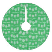 Witte kerst sneeuwvlokken Vrolijk kerstgroen Kerstboom Rok (Voorkant)