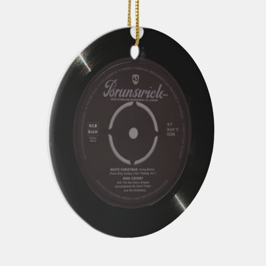 Witte Kerst Song Keramisch Ornament (Rechts)