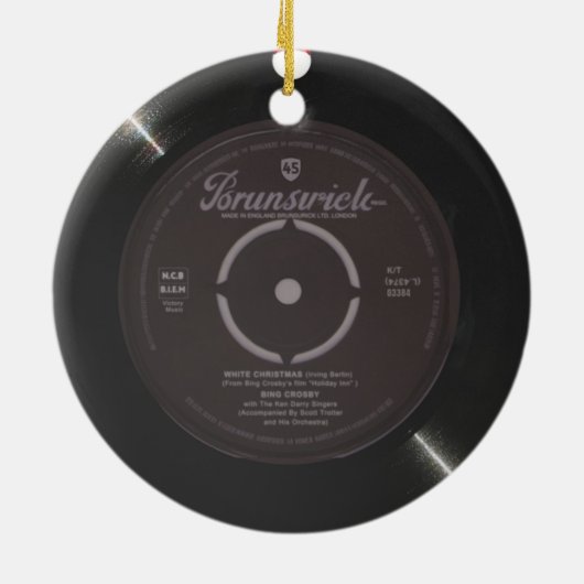 Witte Kerst Song Keramisch Ornament (Achterkant)