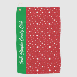 Witte Kerst Sterren Golf Handdoek Aangepaste Club