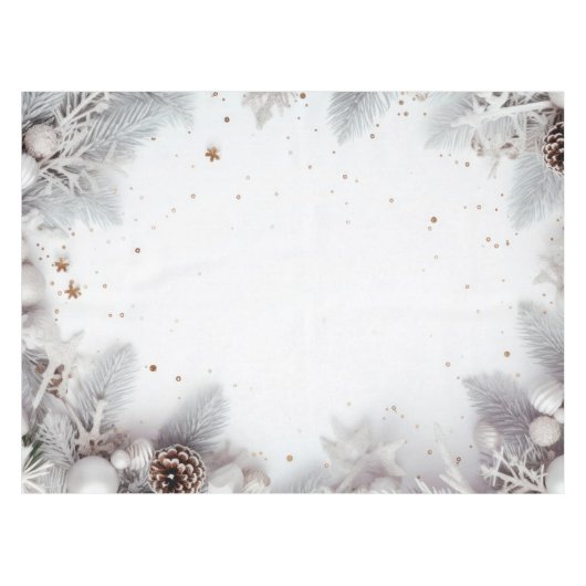 "Witte kerst" Tafelkleed (Voorkant (Horizontaal))