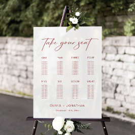 Witte Kerst Trouwen Zitting Grafiek 8 Tafels Acryl Bord