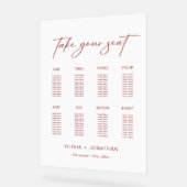 Witte Kerst Trouwen Zitting Grafiek 8 Tafels Acryl Bord (Hoek)