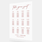 Witte Kerst Trouwstoel Grafiek Acryl Teken Bord (Hoek)