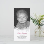 Witte Kerst Vakantie Kaart Kaart (Staand voorkant)