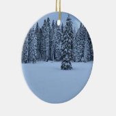 Witte kerst van Tahoe! Keramisch Ornament (Rechts)