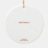 Witte kerst van Tahoe! Keramisch Ornament (Achterkant)