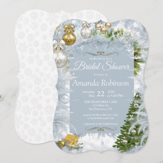 Witte kerst Vrijgezellenfeest Kaart (Voorkant / Achterkant)