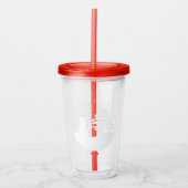 Witte Kerst Winter Wonderland Snowman Tree Acryl Drinkbeker (Voorkant)