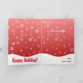 Witte Kerst Winter Wonderland Snowman Tree Kaart (Binnen)