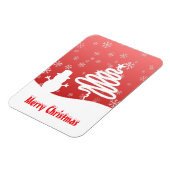 Witte Kerst Winter Wonderland Snowman Tree Magneet (Linkerzijde)