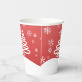 Witte Kerst Winter Wonderland Snowman Tree Papieren Bekers (Rechts)